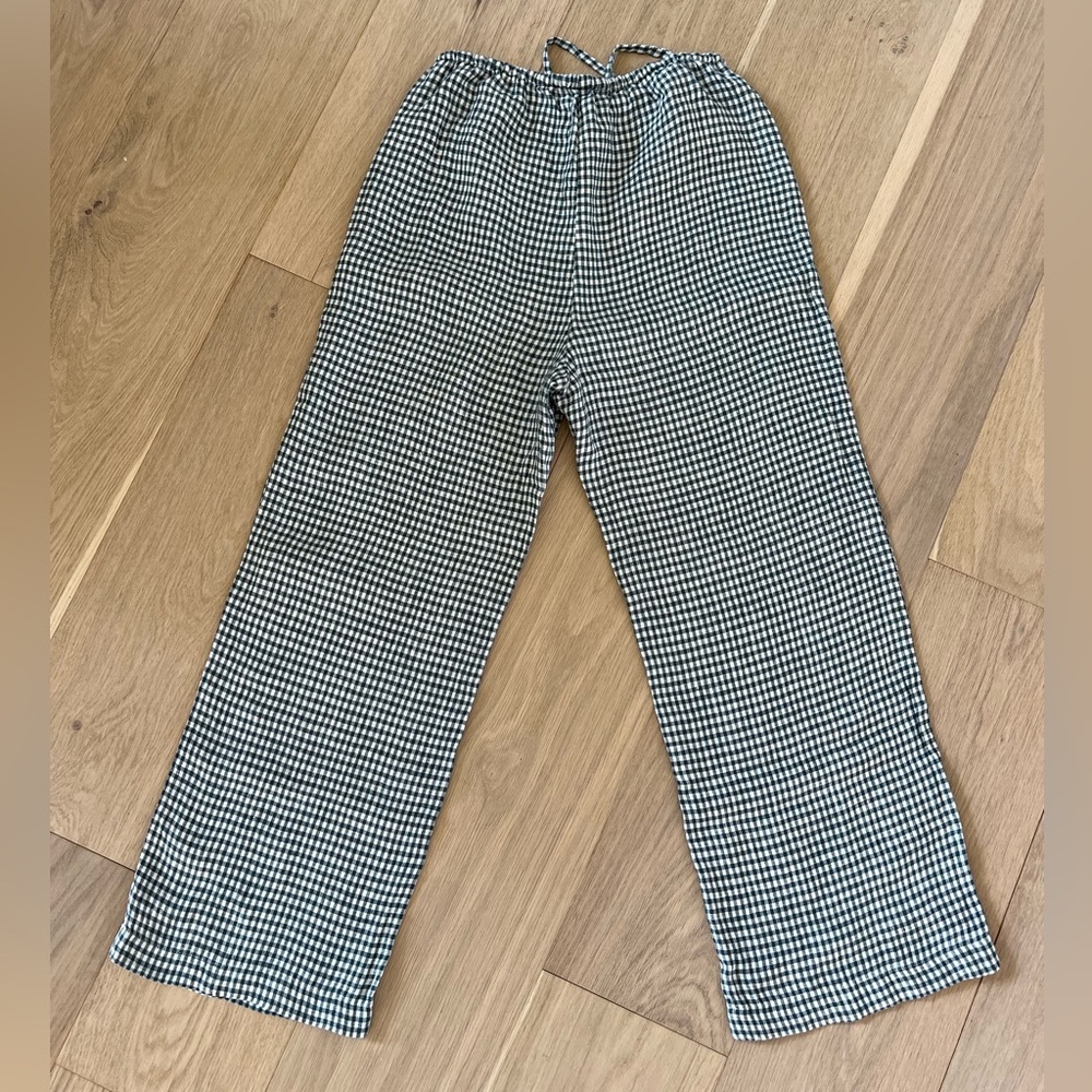 Reformation Jaida Linen Pants - Slate Check - S - Picture 10 of 10